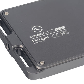 Sunwayfoto FL-96 High CRI LED Photography Fill Light - 600 Lumens - OLED Display Screen - Includes Built-In 2500mAh Li-ion Battery Pack