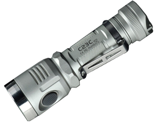 Sunwayman C23C USB Rechargeable Side Switch Flashlight - CREE XM-L2 U2 LED - 1000 Lumens - Uses 1 x 18650 or 2 x CR123As - Natural