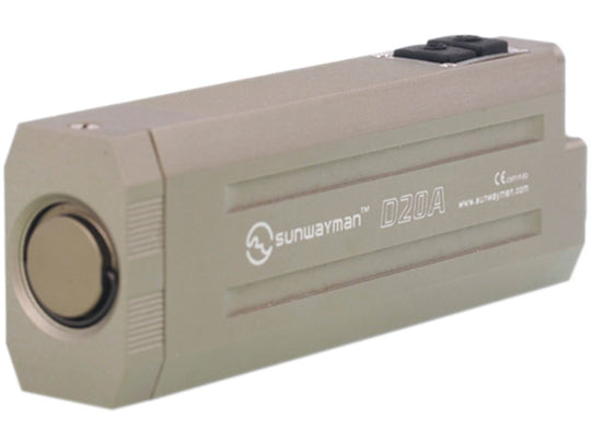 Sunwayman D20A Gemini Dual-Light Flashlight - CREE XP-G2 R5 White LED & CREE XP-E P2 Red LED - 258 Lumens - Uses 2 x AAs