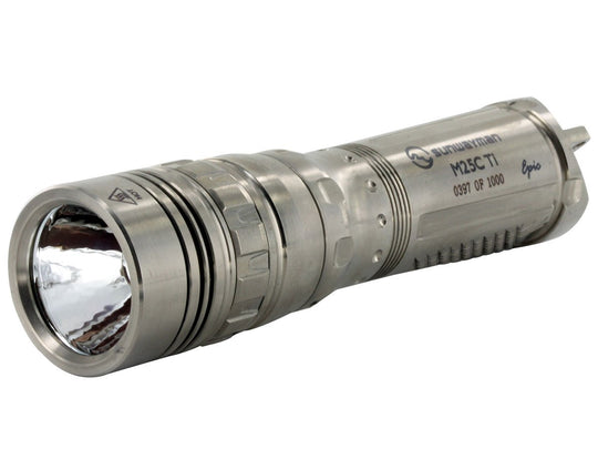 Sunwayman M25C Ti Titanium Flashlight with Magnetic Control - CREE XM-L2 U3 LED - 1000 Lumens - Uses 1 x 18650 or 2 x CR123As