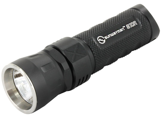 Sunwayman S10R Little White Shark Rugged EDC Flashlight - CREE XM-L2 LED - 360 Lumens - Uses 1 x CR123A or 1 x RCR123A