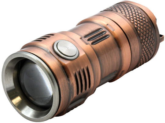 Sunwayman T16R Cu Limited Edition Copper Pocket EDC Flashlight - CREE XM-L2 U3 LED - 380 Lumens - Uses 1 x CR123A or 1 x 16340