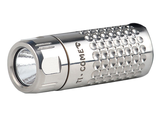 Sunwayman Ti Comet USB Rechargeable Limited Edition Titanium Flashlight - CREE XQ-E R2 LED - 88 Lumens - Includes 1 x 10180
