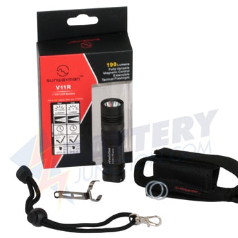 Sunwayman V11R Variable Output Flashlight with Magnetic Control - CREE XM-L T6 LED - Neutral White - 500 Lumens - Uses 1 CR123A/16340