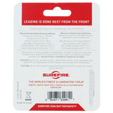 SureFire SF2R-CB RCR123A / 16340 450mAh 3.2V Protected Lithium Iron Phosphate (LiFePO4) Button Top Battery - 2 Pack