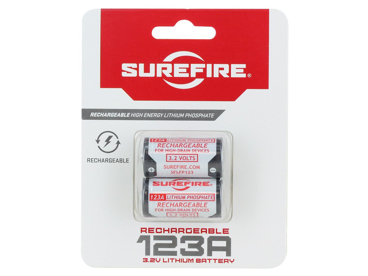 Surefire 2-Pack LFP 123A Rechargeable Batteries