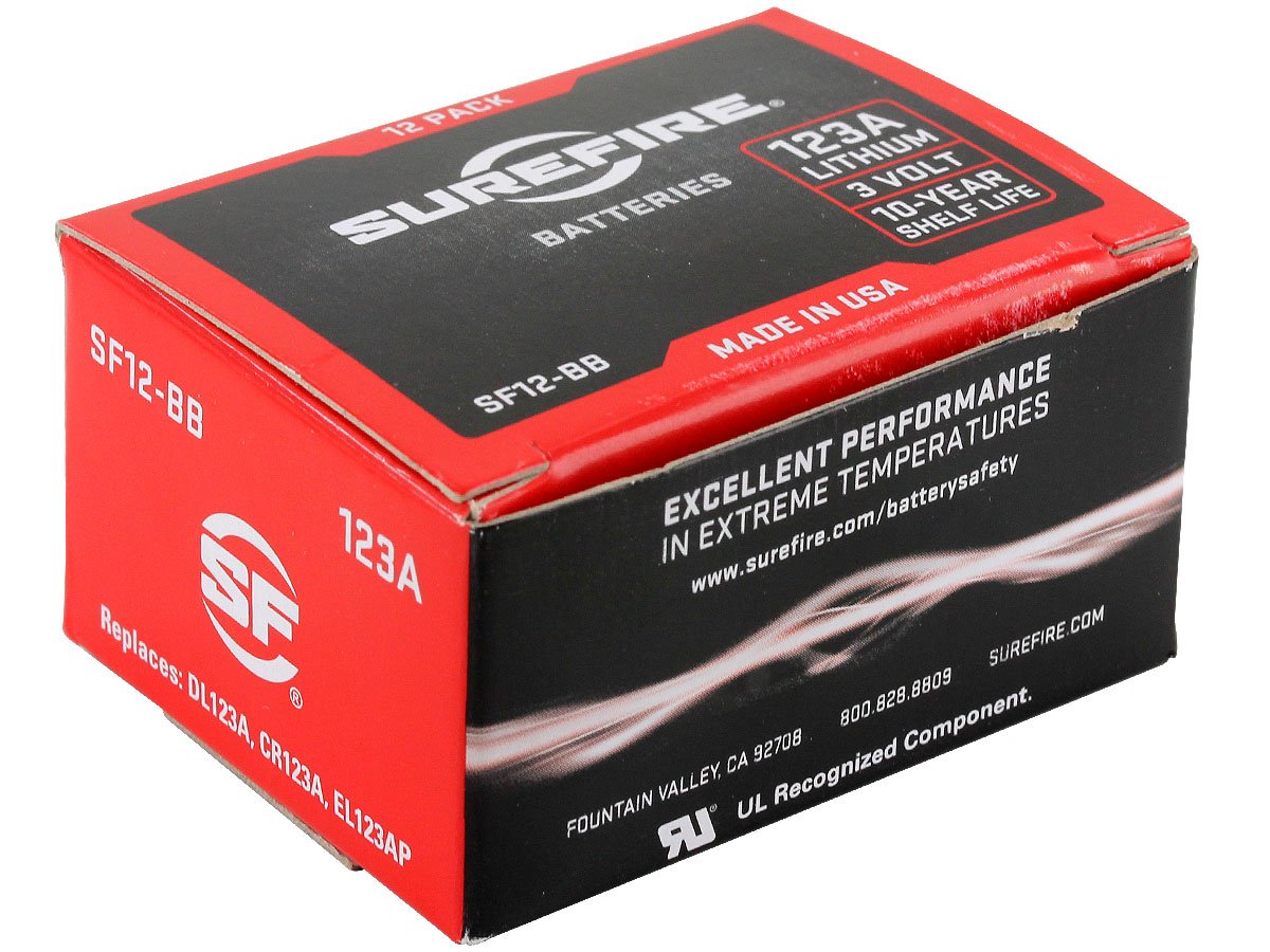 Surefire 123A Lithium Batteries (Box of 12)