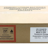 SureFire SF123A CR123A 1550mAh 3V Lithium Primary (LiMnO2) Button Top Battery - Bulk