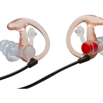 SureFire EP4 MPR-CL-BULK (25PK) Sonic Defenders Plus Filtered Flanged Earplugs - 24dbB Noise Reduction Rating - Medium - Clear - Box of 25