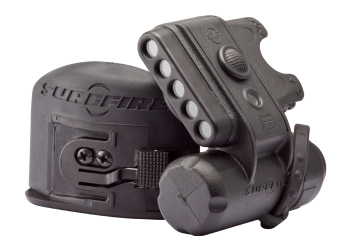 SureFire HL1-A Variable-Output Helmet Light with 3 x White, 2 x Blue and 1 x Infrared IFF LEDs - 19.2 Lumens - Includes 1 x CR123A - Black or Desert Tan