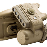 SureFire HL1-A Variable-Output Helmet Light with 3 x White, 2 x Blue and 1 x Infrared IFF LEDs - 19.2 Lumens - Includes 1 x CR123A - Black or Desert Tan