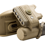 SureFire HL1-A Variable-Output Helmet Light with 3 x White, 2 x Blue and 1 x Infrared IFF LEDs - 19.2 Lumens - Includes 1 x CR123A - Black or Desert Tan
