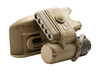 SureFire HL1-A Variable-Output Helmet Light with 3 x White, 2 x Blue and 1 x Infrared IFF LEDs - 19.2 Lumens - Includes 1 x CR123A - Black or Desert Tan