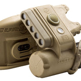 SureFire HL1-B Tactical Helmet Light with 3 x White, 2 x Infrared and 1 x Infrared IFF LEDs - 19.2 Lumens - Includes 1 x CR123A - Desert Tan (HL1-B-TN)