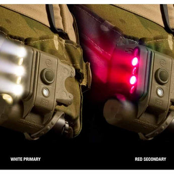 SureFire HL1-C Tactical Helmet Light with 3 x White, 2 x Red and 1 x Infrared IFF LEDs - 19.2 Lumens - Includes 1 x CR123A  - Desert Tan (HL1-C-TN)