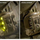 SureFire HL1-D Tactical Helmet Light with 3 x Yellow-Green, 2 x Infrared and 1 x Infrared IFF LEDs - 19.2 Lumens - Includes 1 x CR123A - Desert Tan (HL1-D-TN)