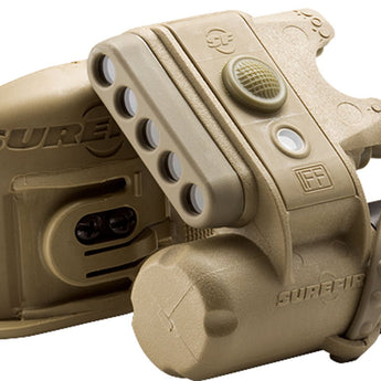 SureFire HL1-D Tactical Helmet Light with 3 x Yellow-Green, 2 x Infrared and 1 x Infrared IFF LEDs - 19.2 Lumens - Includes 1 x CR123A - Desert Tan (HL1-D-TN)