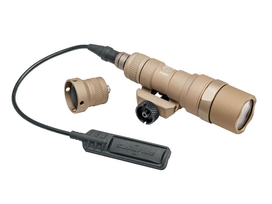 Surefire Scout Light - 3V - M75 Thumb Screw Mount - 300 Lumens - Tan - Includes 7-Inch Tape Switch & Click On/Off Tailcap