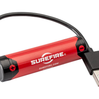SureFire SF18650B 18650 3500mAh 3.6V Protected Lithium Ion (Li-ion) Button Top Battery with Micro USB Charging Port