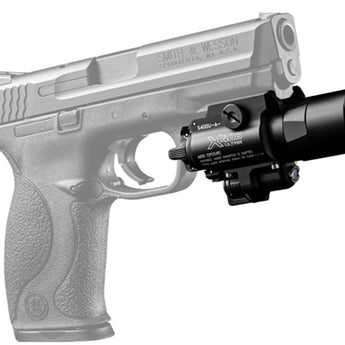 SureFire X400U-A-RD Ultra LED Weapon Light with 5mW Red Laser Sight - Universal and Picatinny Rail Mounts Fit Handguns, Long Guns - 600 Lumens - Includes 2 x CR123As