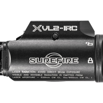 SureFire XVL2-IRC White and IR LED Weapon Light - 400 Lumens - 300mW - 520nm Green Laser - Includes 1 x CR123A - Black or Tan