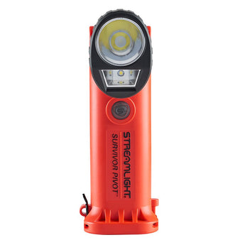 Streamlight Survivor Pivot USB Magnet LED Flashlight - 325 Lumens - USB Cord - Includes 1 x SL-B26 - With Non-Magnetic or Magnetic Clip - Yellow or Orange
