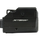 JETBeam T10L USB-C Rechargeable LED Weapon Light with Red or Green Laser - CREE XP-L HI - 680 Lumens - 655nm - Uses Built-in 400mAh Li-Poly Battery Pack