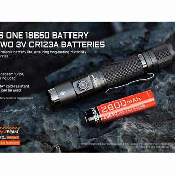 Acebeam T35 USB-C Rechargeable LED Flashlight - 1900 or 1600 Lumens - Cool or Neutral White Luminus SFT40 - Includes 1 x 18650 - Black or Coyote