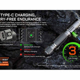 Acebeam T35 USB-C Rechargeable LED Flashlight - 1900 or 1600 Lumens - Cool or Neutral White Luminus SFT40 - Includes 1 x 18650 - Black or Coyote