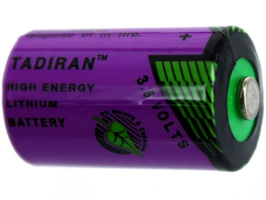 Tadiran XOL TL4902 1/2 AA 1200 mAh 3.6V Lithium Thionyl Chloride (Li-SOCI2) Bobbin Wound Battery - Tray of 90