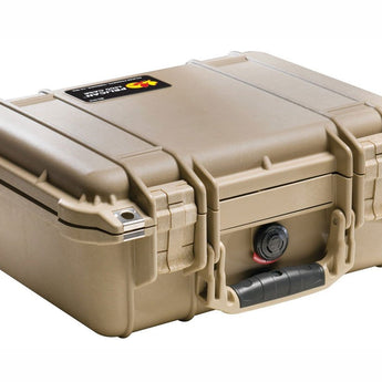 Pelican 1400 Small Watertight Case with Foam - Black, Orange, Yellow, Tan, Green, or Silver