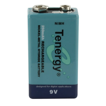 Tenergy 10001 9V 250mAh 8.4V Nickel Metal Hydride (NiMH) Battery with Snap Connector - Bulk