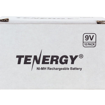 Tenergy 10001 9V 250mAh 8.4V Nickel Metal Hydride (NiMH) Battery with Snap Connector - Bulk