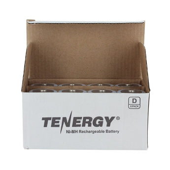Tenergy 10100 D-cell 10000mAh 1.2V Nickel Metal Hydride (NiMH) Button Top Battery (10100) - Bulk