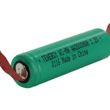 Tenergy 10306-1 AA 2000mAh 1.2V Nickel Metal Hydride (NiMH) Flat Top Battery with or without Tabs - Bulk