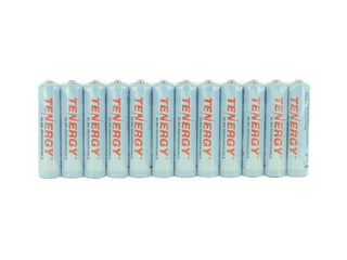 Tenergy 10400 AAA (12PK) 1000mAh 1.2V Nickel Metal Hydride (NiMH) Button Top Batteries - 12-Pack
