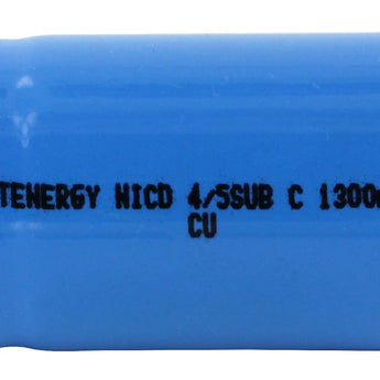 Tenergy 20303-1 4/5 Sub C 1300mAh 1.2V Nickel Cadmium (NiCd) Battery with or without Tabs - Bulk