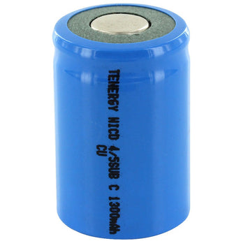 Tenergy 20303-1 4/5 Sub C 1300mAh 1.2V Nickel Cadmium (NiCd) Battery with or without Tabs - Bulk