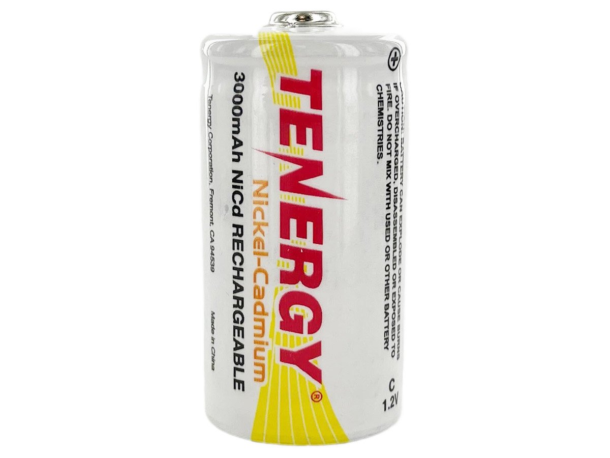 Tenergy 20400 C-cell NiCd Button Top Battery