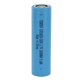 Tenergy 30005 ICR 18650 2600mAh 3.7V Lithium Ion (Li-Ion) Unprotected Rechargeable Battery - Flat Top - Bulk