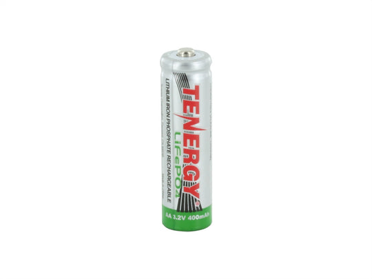 Tenergy 30225 14500 400mAh 3.2V Lithium Iron Phosphate (LiFePO4) Button Top Rechargeable Batteries