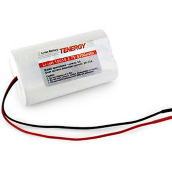 Tenergy 31001 Battery Pack - 18650 5200mAh 3.7V Protected Lithium Ion (Li-ion) Bare Leads Battery - Bulk