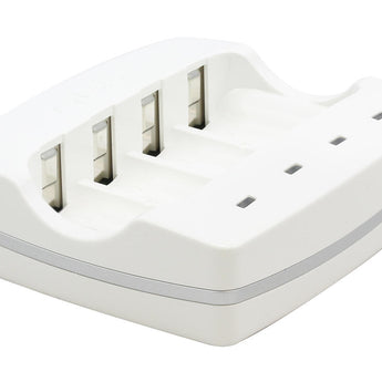 Tenergy 34154 Combo Kit for the Arlo Camera System - 4 x RCR123A / 16340 650mAh 3.7V Lithium Ion (Li-ion) Rechargeable Button-Top Batteries and 1 x  4-Bay Charger