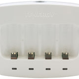 Tenergy 34154 Combo Kit for the Arlo Camera System - 4 x RCR123A / 16340 650mAh 3.7V Lithium Ion (Li-ion) Rechargeable Button-Top Batteries and 1 x  4-Bay Charger