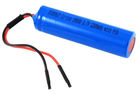 Tenergy 18650 2200mAh 3.7V Protected Lithium Ion (Li-ion) Bare Leads Battery - Bulk (30027)
