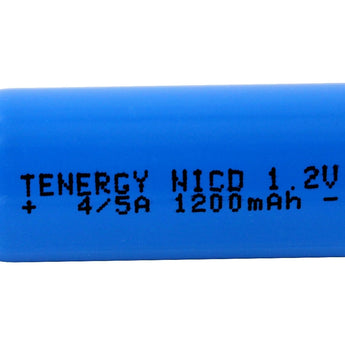 Tenergy 20203 4/5 A 1200mAh 1.2V Nickel Cadmium (NiCd) Flat Top Battery - Bulk