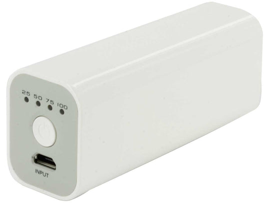 Tenergy 5V 2600mAh Mini Power Bank Charger with USB Cable - Blue