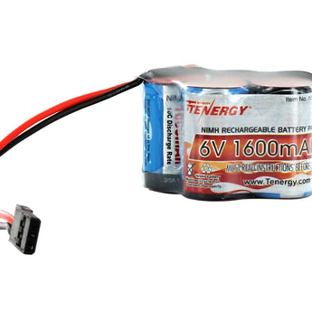 Tenergy 11114 6V 1600mAh NiMH Side by Side Double Hump Battery Pack with Hitec Connector