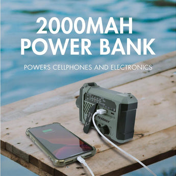 Tenergy 58063 Multi-Functional Hand Crank Weather Radio with LED Flashlight