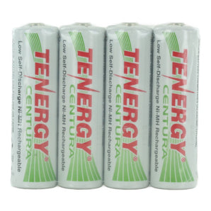 Tenergy Centura LSD 10321 AA 2000mAh 1.2V Nickel Metal Hydride (NiMH) Button Top Batteries - 4 Pack Shrink